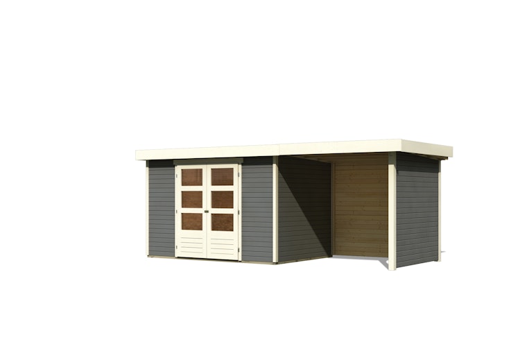 Karibu Woodfeeling Gartenhaus Askola 2/3/3,5/4/5 m. 240 cm Schleppdach/Seiten- und Rückwand