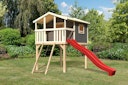 Vorschaubild Akubi Kinderspielhaus Kinderspielgerät Benjamin inkl. Wellenrutsche und Netzrampe (Set B)