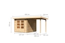 Vorschaubild Karibu Woodfeeling Gartenhaus Bastrup 4 naturbelassen - 28 mm