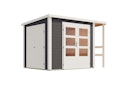 Vorschaubild Karibu Multifunktionshaus Pultdach-Gartenhaus inkl. Schleppdach und Anbauschrank - 28 mm