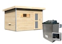 Vorschaubild Karibu Saunahaus Skrollan 2 mit Vorraum naturbelassen inkl. gratis Sauna-Zubehörset im Wert von 234,94 €