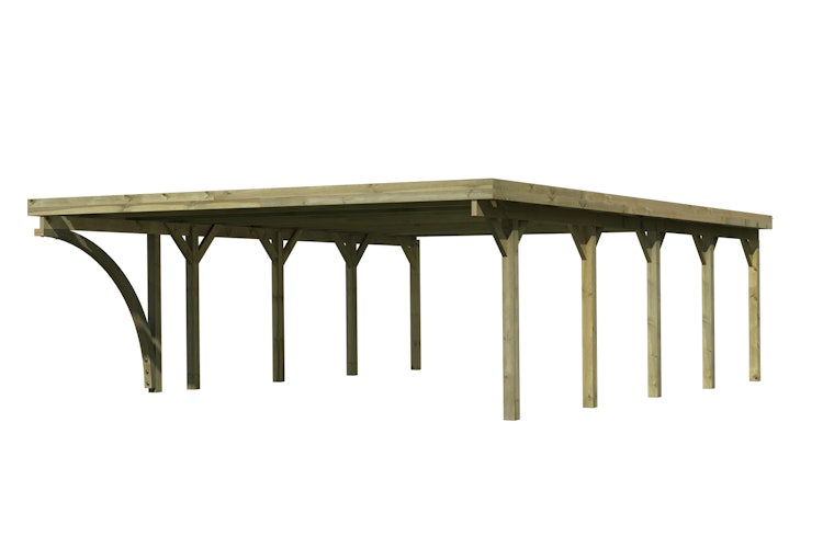 Karibu Carport Doppelcarport Classic Doppel 3 - kesseldruckimprägniert