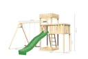 Vorschaubild Akubi Kinderspielturm Ritterburg Löwenherz inkl. Wellenrutsche, Doppelschaukelanbau und Anbauplattform