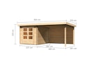 Vorschaubild Karibu Woodfeeling Gartenhaus Bastrup 4 naturbelassen - 28 mm