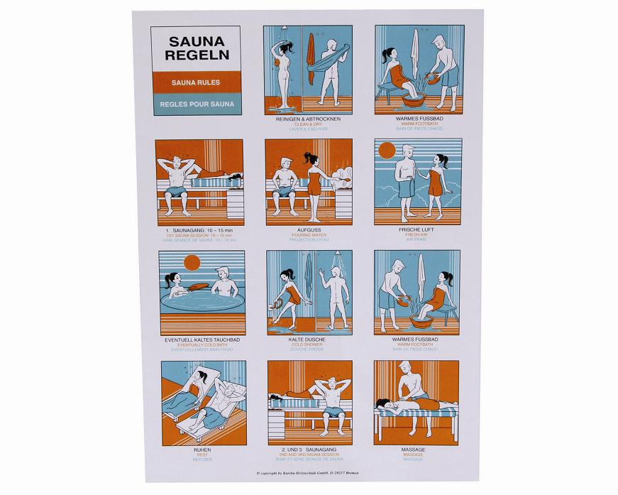 Karibu Sauna-Baderegeltafel