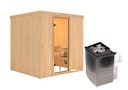 Vorschaubild Karibu Woodfeeling Sauna Tromsö - 68 mm Aktionssauna inkl. gratis Saunaofen im Wert von 599,99 €
