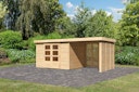 Vorschaubild Karibu Woodfeeling Gartenhaus Askola 2/3/3,5/4/5 m. 240 cm Schleppdach/Seiten- und Rückwand in Lamellenoptik