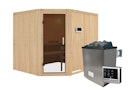 Vorschaubild Karibu Sauna Malin mit Eckeinstieg 68 mm inkl. gratis Saunaofen im Wert von 599,99 €
