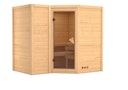 Vorschaubild Karibu Sauna Sahib 2-Massivholzsauna 38 mm -Eckeinstieg - Exklusivoptik inkl. gratis Saunaofen im Wert von 599,99 €