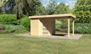 Vorschaubild Karibu Woodfeeling Gartenhaus Schwandorf 3/5 inkl. 240 cm Schleppdach - 19 mm