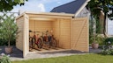 Karibu Fahrradgarage 3/4 inkl. Fahrradschienen (für 3 oder 4 Fahrräder) - 19 mm