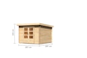 Vorschaubild Karibu Gartenhaus Blockbohlenhaus Olaf 3/5 - 28 mm mit erhöhter Schneelast (300 kg/m²)