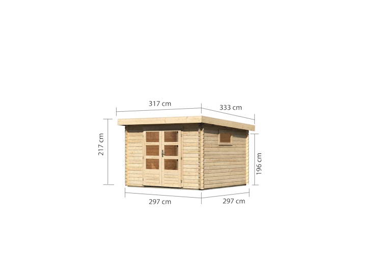 Karibu Woodfeeling Gartenhaus Trittau 3/4/5/6 - 38 mm