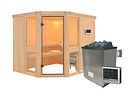 Vorschaubild Karibu Amelia 3 - Sauna mit Eckeinstieg 68 mm