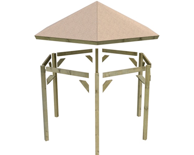 Karibu 6-Eck Pavillon Oslo 2 kesseldruckimprägniert