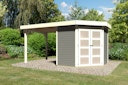 Vorschaubild Karibu Gartenhaus Gerätehaus Goldendorf 3/5 mit 240 cm Schleppdach - 19 mm