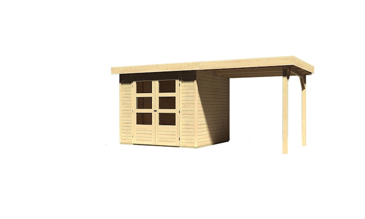 Karibu Woodfeeling Gartenhaus Askola 2/3/3,5/4/5/6 mit 240 cm Schleppdach