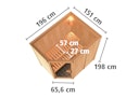 Vorschaubild Karibu Sauna Carin mit Eckeinstieg 68 mm inkl. gratis Saunaofen im Wert von 599,99 €