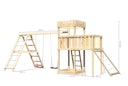 Vorschaubild Akubi Kinderspielturm Ritterburg Löwenherz inkl. Doppelschaukelanbau, Klettergerüst, Anbauplattform und Netzrampe