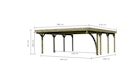 Karibu Carport Doppelcarport Classic Doppel 2 - kesseldruckimprägniert