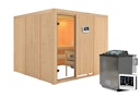 Vorschaubild Karibu Woodfeeling Sauna Arvika - 68 mm Aktionssauna inkl. 9-teiligem Gratis-Zubehörpaket im Wert von 137,95 €