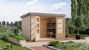 Karibu Metall-Holzgartenhaus Hybridhaus Jupiter A/B/C/D - 19 mm/0,5 mm