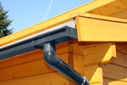 Kunststoff Dachrinnenset für Karibu Gartenhaus Halamir anthrazit
