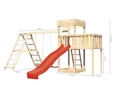 Vorschaubild Akubi Kinderspielturm Ritterburg Löwenherz inkl. Wellenrutsche, Doppelschaukelanbau, Klettergerüst und Anbauplattform