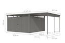 Karibu Metall Gartenhaus Osten (Østen) inkl. gratis Metallbox im Wert von 349,99 €
