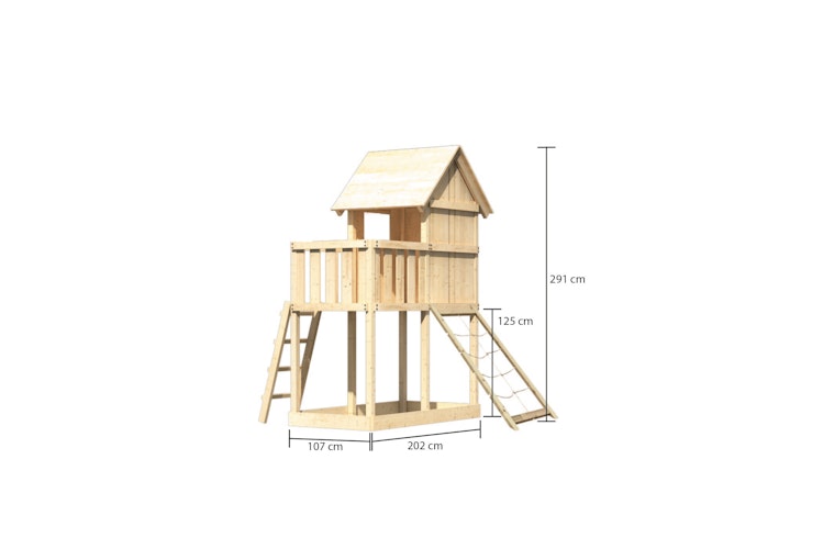 Akubi Stelzenhaus Frieda mit Netzrampe