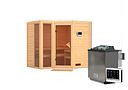 Vorschaubild Karibu Sauna Amara-Massivholzsauna 38 mm -Eckeinstieg - Exklusivoptik