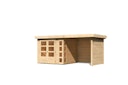 Vorschaubild Karibu Woodfeeling Gartenhaus Kerko 3/4/5 mit 240 cm Schleppdach/Seiten- und Rückwand