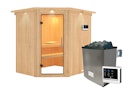 Vorschaubild Karibu Sauna Siirin mit Eckeinstieg 68 mm inkl. gratis Saunaofen im Wert von 599,99 €