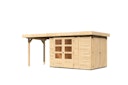 Vorschaubild Karibu Woodfeeling Gartenhaus Retola 2/3/4/5/6 inkl. Anbauschrank u. 240 cm Schleppdach