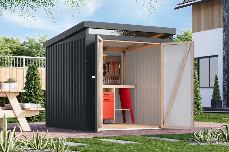 Karibu Metall Gartenhaus Iridium 2/2,5/3/3,5