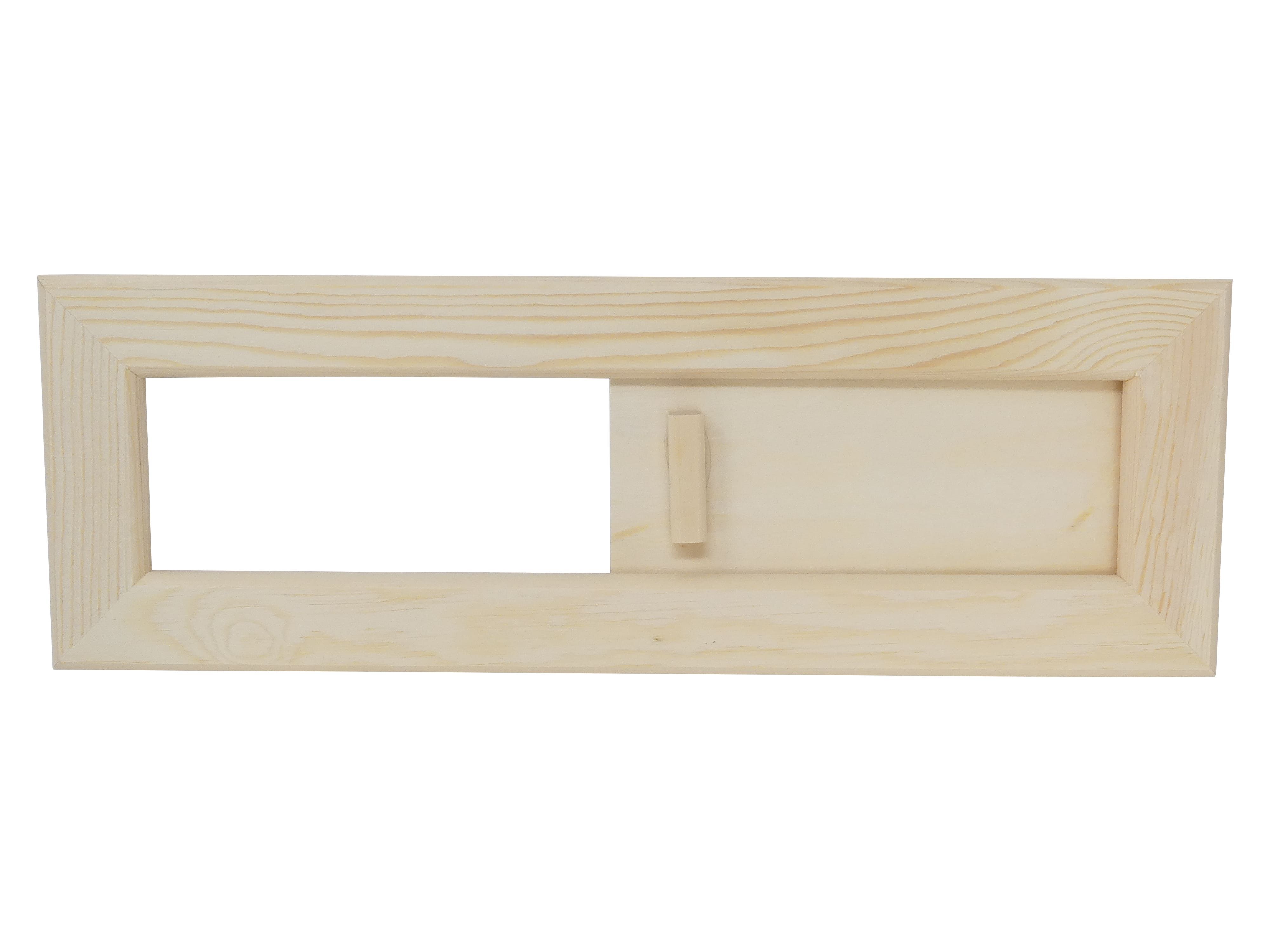 Eliga Lüftungsschieber für die Entlüftung von Innensaunen B 39 x H 13 cm