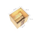 Vorschaubild Karibu Woodfeeling Sauna Adelina - 38 mm Massivholz Aktionssauna inkl. gratis Saunaofen im Wert von 599,99 €
