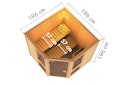 Vorschaubild Karibu Amelia 2 - Sauna mit Eckeinstieg 68 mm inkl. gratis Saunaofen im Wert von 599,99 €