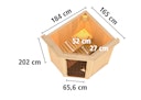 Karibu Sauna Tonja - 68 mm Systemsauna - 230 Volt Plug & Play