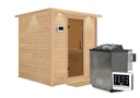 Vorschaubild Karibu Sauna Mojave - Massivholzsauna mit Fronteinstieg 38 mm inkl. gratis Sauna-Zubehörset im Wert von 234,94 €