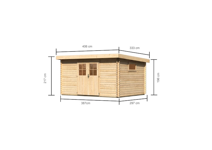 Karibu Woodfeeling Gartenhaus Trittau 3/4/5/6 - 38 mm