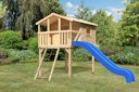 Vorschaubild Akubi Kinderspielhaus Kinderspielgerät Benjamin inkl. Wellenrutsche und Netzrampe (Set B)