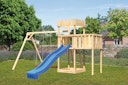 Vorschaubild Akubi Kinderspielturm Ritterburg Löwenherz inkl. Wellenrutsche, Doppelschaukelanbau und Anbauplattform