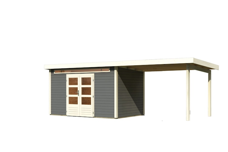 Karibu Woodfeeling Gartenhaus Kandern 6/7/9 mit 300 cm Schleppdach