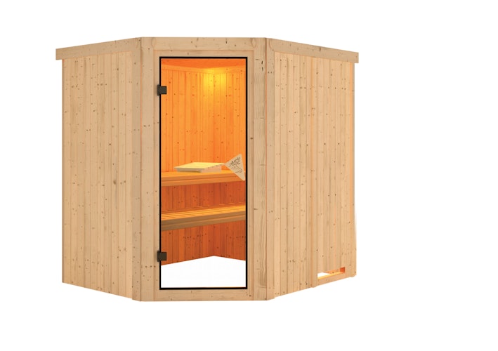 Karibu Sauna Lilja - 68 mm Systemsauna - 230 Volt Plug & Play