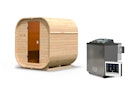 Vorschaubild Karibu Saunahaus Fasssauna Quadro 1 - 38 mm inkl. gratis Sauna-Zubehörset im Wert von 234,94 €