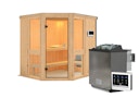 Vorschaubild Karibu Amelia 1 - Sauna mit Eckeinstieg 68 mm inkl. gratis Saunaofen im Wert von 599,99 €