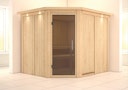 Vorschaubild Karibu Sauna Malin mit Eckeinstieg 68 mm inkl. gratis Saunaofen im Wert von 599,99 €