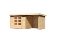 Karibu Woodfeeling Gartenhaus Bastrup 3 naturbelassen - 28 mm