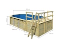 Karibu Pool Modell 4 Classic A/B/C/D 610 x 400 cm - kesseldruckimprägniert